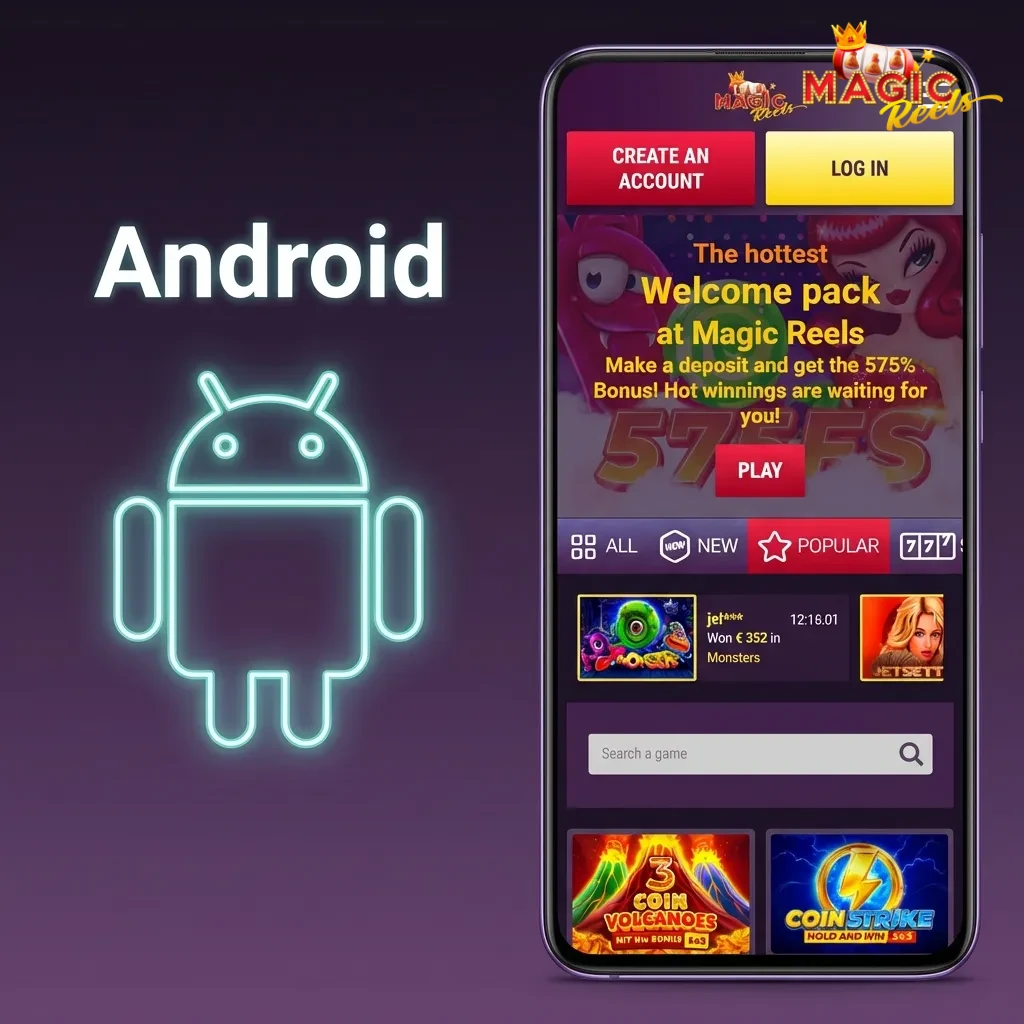 Magic Reels Android app download and installation process on mobile device