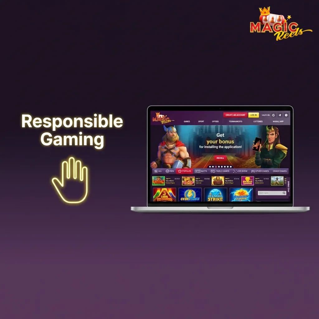 Magic Reels responsible gaming tools including deposit limits, session reminders, and self-exclusion options for safe play.
