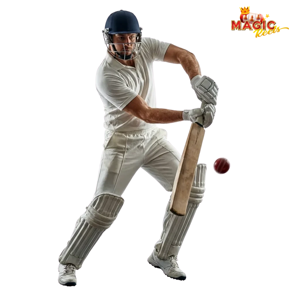 Magic Reels online casino interface showing sports betting, slots, and live casino games with bonus offers