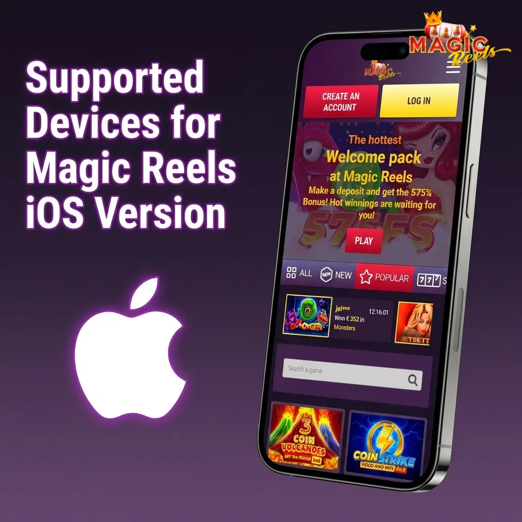 Table showing Apple iPhone models compatible with Magic Reels iOS app, from iPhone XR to iPhone 15 Pro series